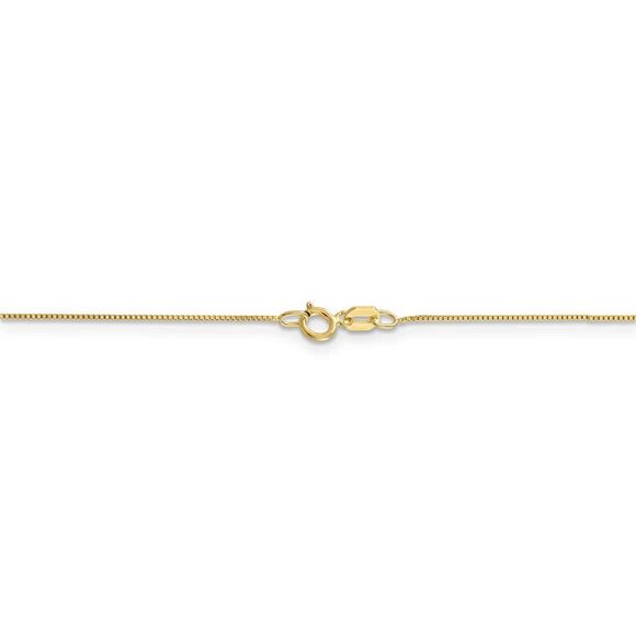 Children's 0.5mm, 10k Yellow Gold, Box Chain Necklace, 14 Inch - Picture 4 of 8